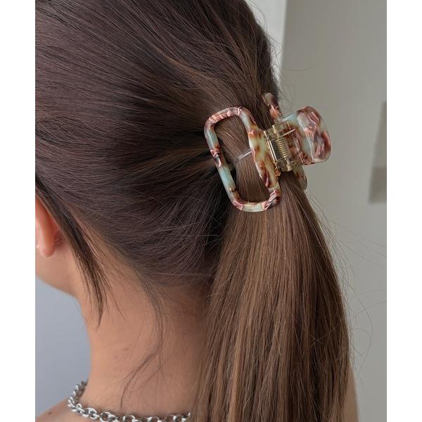 ヘアクリップ kutirlune／スクエアカラーヘアバンス