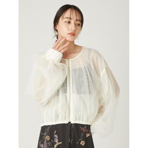 ブルゾン アウター シアーボリュームブルゾン レディース