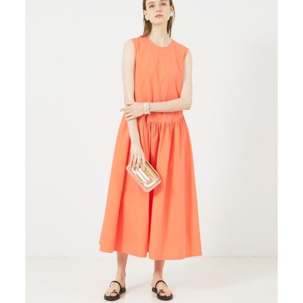 ワンピース シャンブレーウエスト切替えワンピース