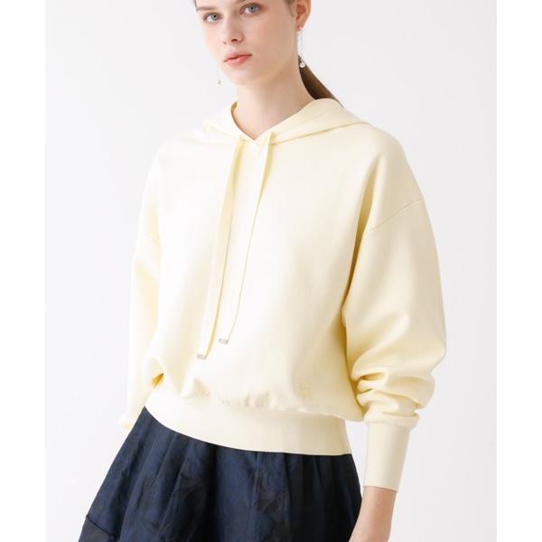 ニット セーター ショート丈ニットフーディー レディース