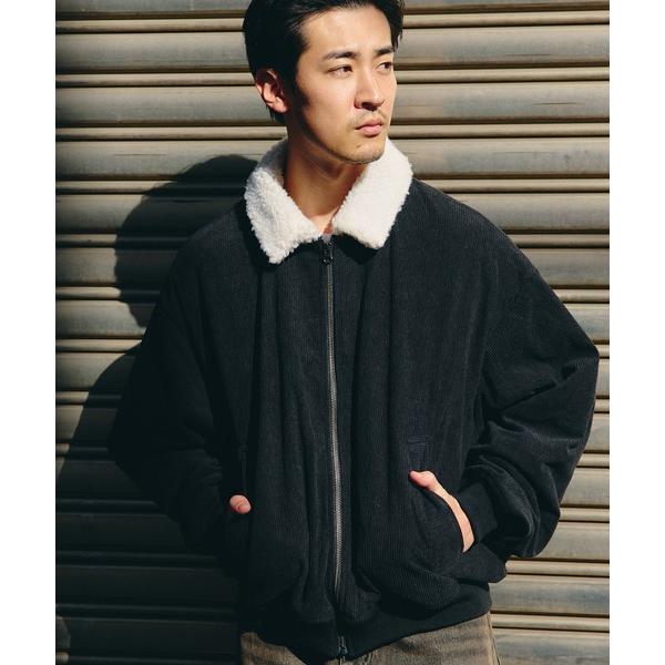 ブルゾン アウター 襟ボア コーデュロイ ショートブルゾン メンズ