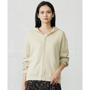 パーカー クリアループバックジップ パーカー レディース