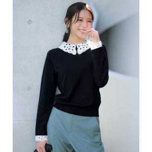 ニット セーター レース襟 ニット レディース