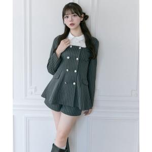 ジャケット ノーカラージャケット 「Belle Charme/セットアップ対応」クラシカルフリルカラージャケット レディース