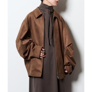 ブルゾン アウター FAUX SUEDE VOLUME ジャケット レディース