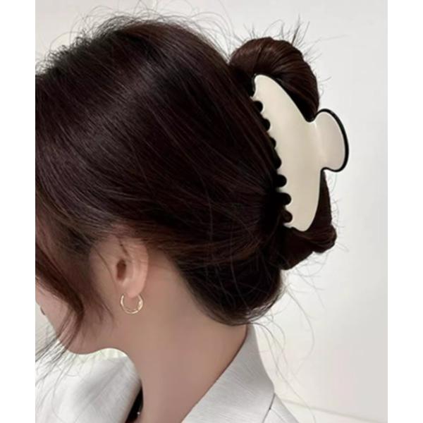ヘアクリップ バイカラー 縁取り ニュアンス バンス ヘアクリップ