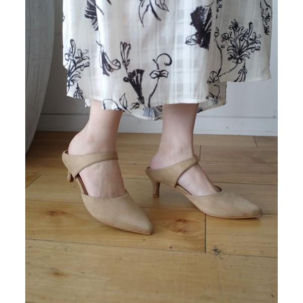 パンプス スエードラインミュール 598043