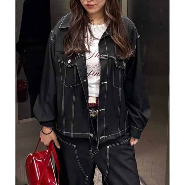 コート アウター スラックスステッチジャケット レディース メンズ