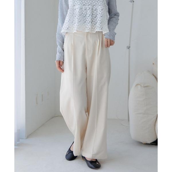 ワイドパンツ パンツ スモーキータックパンツ2 レディース