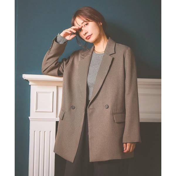 ジャケット テーラードジャケット 「無地＆チェック」アソートダブルジャケット  583342 レディ...