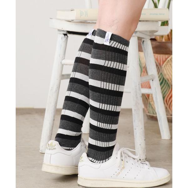 靴下 R.P.miller/ミラー マルチボーダーロングソックス /靴下 レディース メンズ