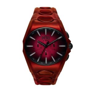 DIESEL アナログ時計 レッド/ブラック DIESEL（ディーゼル） 腕時計 腕時計 メンズ アナログ ステンレス