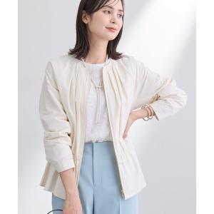 ブルゾン アウター 「UVケア／撥水」ドロストペプラムブルゾン レディース