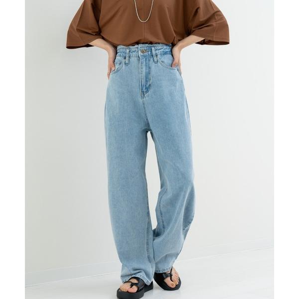 ワイドパンツ ジーンズ デニム デニムパンツ 「refinedworks」脚長カーブパンツ レディー...