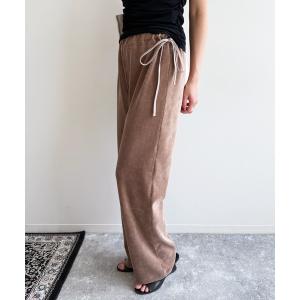 スラックス パンツ コールベロアパンツ レディース