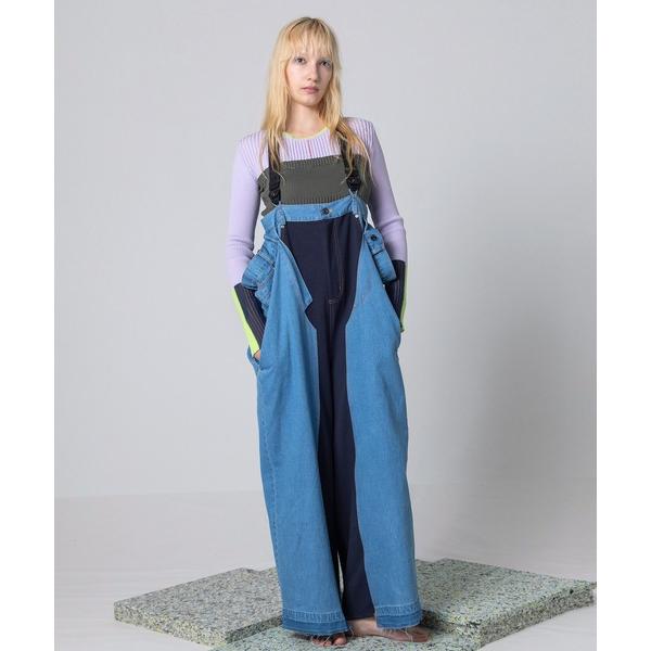 サロペット オーバーオール デニムリメイクサロペット レディース