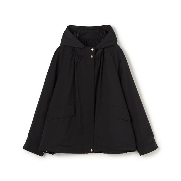ブルゾン アウター ハイカウントタフタ フーデッドショートコート レディース