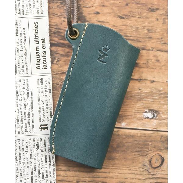 灰皿 ライター プルームオーラ専用ケース 栃木レザー ハトメ・紐付き