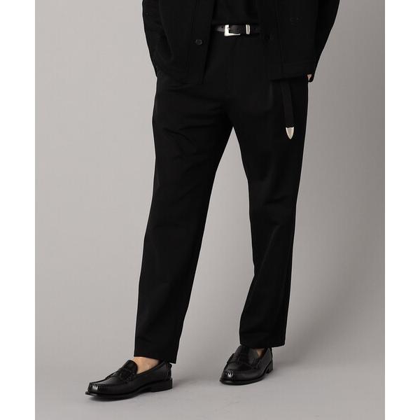 パンツ ソロテックス レーヨンフィラメント ワンタックテーパードパンツ メンズ