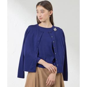 カーディガン シルクコットンベーシックカーデ レディース