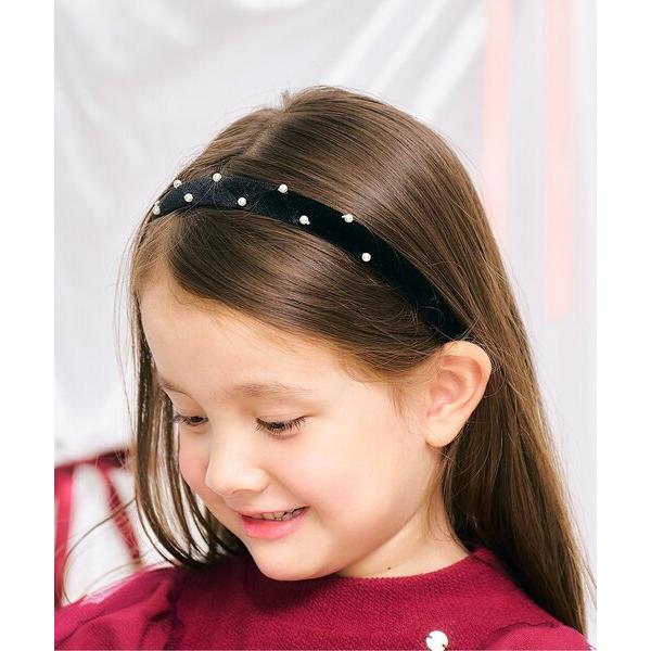 カチューシャ リボン付きベロアカチューシャ