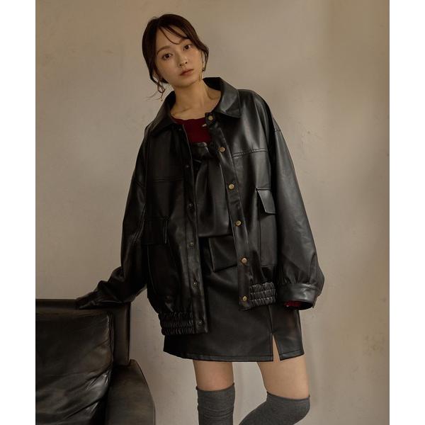 ブルゾン アウター over design blouson / オーバーデザインブルゾン レディース