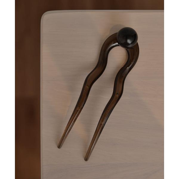 「resonance」ボールデザイン ニュアンスカラー うねうね U字コーム/かんざし