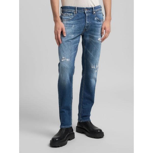 ジーンズ AGED 10 YEARS レギュラースリム WILLBI オーガニックコットンデニム メ...