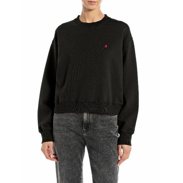 トレーナー スウェット R刺しゅう コットンスウェットシャツ レディース