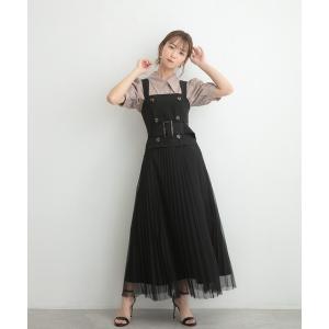 「ADIRA」 サロペットスカート MEDIUM ブラック レディース