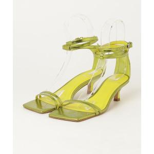 「CARRANO」 ヒールサンダル 39 グリーン レディース