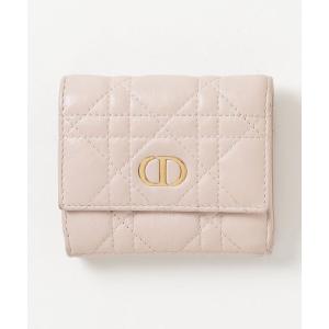 「Christian Dior」 Caro Hibiscus 三つ折り 財布 - ピンク レディース