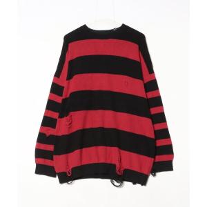 「glamb」 長袖ニット L レッド メンズ