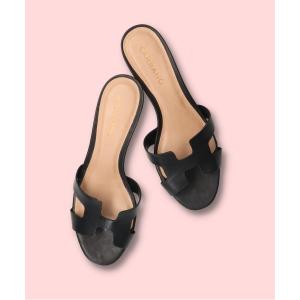 「CARRANO」 ミュール 37 ブラック レディース