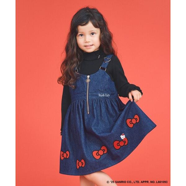 スカート 「ハローキティ×ANY KIDS」デニムジャンパースカート キッズ 子供服 女の子