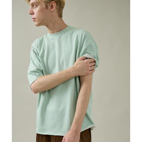 tシャツ 「リバーシブル配色」バックメッシュ 半袖Ｔシャツ / オーバーサイズ メンズ レディース