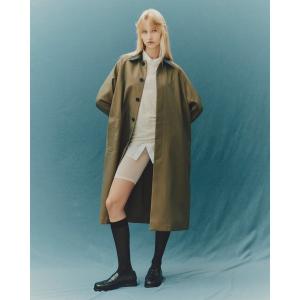 ステンカラーコート コート LEATHER - COLLAR BALMACAAN COAT メンズ レディース