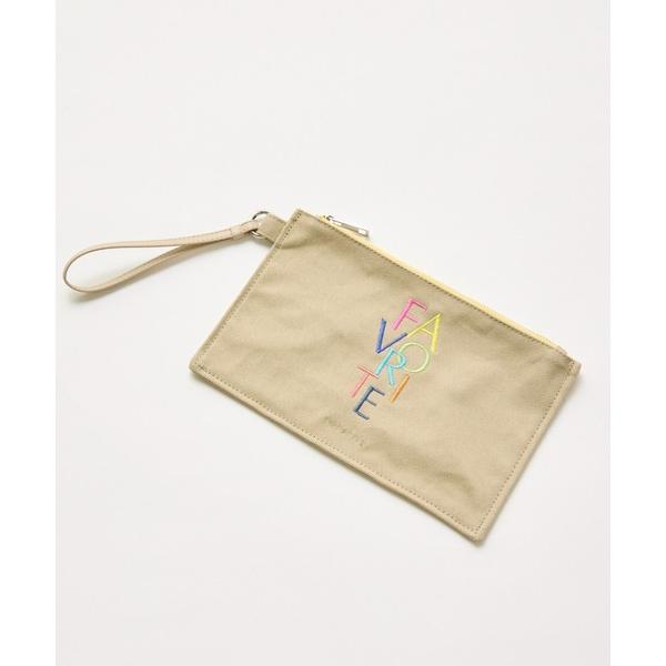 ポーチ 刺繍ロゴキャンバスポーチ「RAINBOW COLLECTION」 レディース