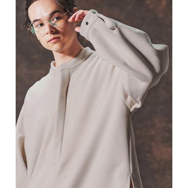 シャツ ms6211-スタンドカラー起毛プルオーバーシャツ(JIH-R1118) メンズ