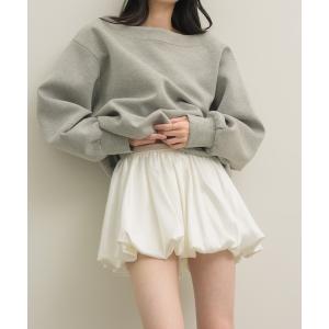 スカート サテンバルーンミニスカート