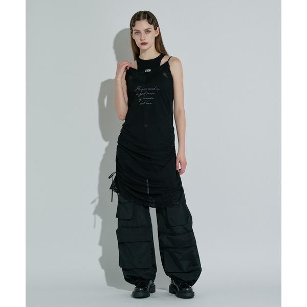 ワンピース サイドリボンシアーキャミ