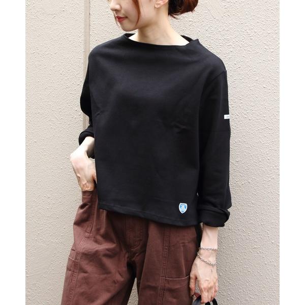 tシャツ ORCIVAL/オーシバル　コットンロード ボートネックロングスリーブクロップドプルオーバ...