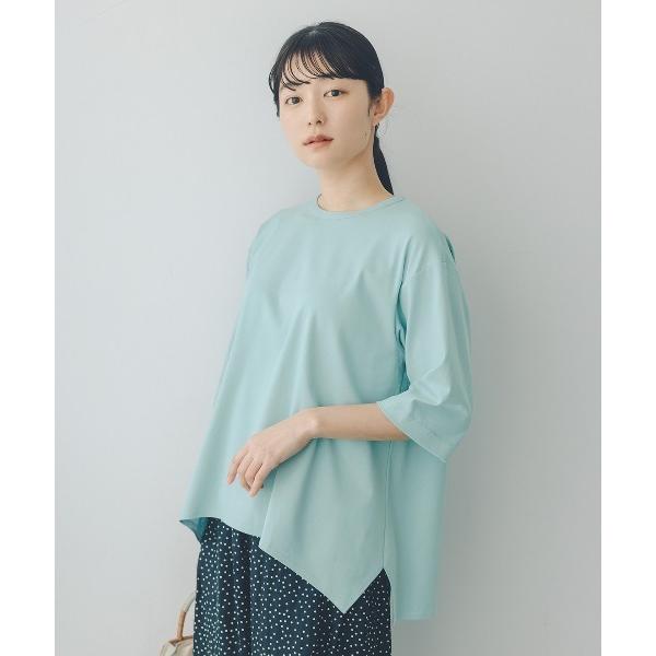 tシャツ リブ　イン　コンフォート　コットン１００％がうれしい　汗じみ軽減のふんわりカットソートップ...