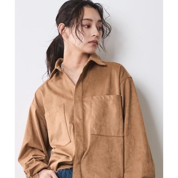ブラウス シャツ フェイクスエードシャツ「大きいサイズ有」シックスタイル レディース