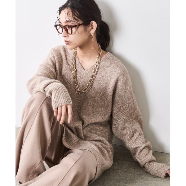 ニット セーター Vネックニットチュニック「大きいサイズ有」シックスタイル レディース