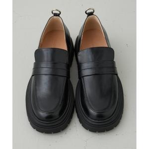 ローファー バックリングプラットフォームローファー　靴 レディース