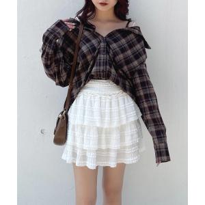 ブラウス シャツ 3wayチェックシャツ レディース