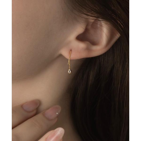 つけっぱなし サージカルステンレス アレルギー対応 ピアス PIERCE / DROP ZIRCON...