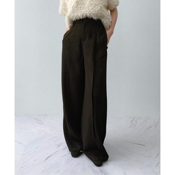 スラックス パンツ 「on:nue」「着用動画あり！/3色展開/3サイズ展開」 とろみピンタックスラ...