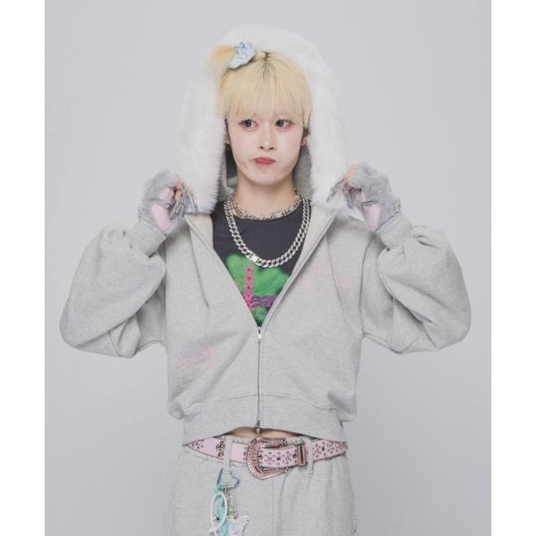 パーカー MUELLIE MEW  - プリントジップフーディー - レディース メンズ